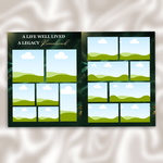 Green & Gold Roses Funeral Program Template: 8-Page Memorial (Canva PDF)