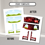 Memorial Bench 10 Canva Templates, Editable, Roses Design, Celebration of Life (PDF File)