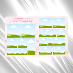 Pink & White Roses Funeral Program Template: 8-Page Memorial (Canva PDF)