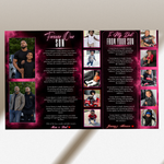 Pink Funeral Program Canva Template | Pink Theme | 8 Page Memorial Booklet