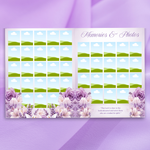 White & Purple Roses Funeral Program Template, Memorial Obituary (Canva Template)