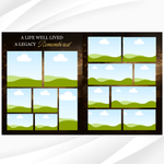 Black & Gold Floral Funeral Program Template, 8-Page Memorial (Canva, PDF)