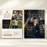 Graduation Invitation Template, Modern Graduation Announcement, Senior Graduation Party, Boys Graduation Party Invite, grad invitation 5X7