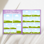 White & Purple Roses Funeral Program Template, Memorial Obituary (Canva Template)