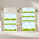 White Gold Funeral Program Template: 8-Page Memorial Program