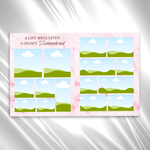 Pink Flower Funeral Program Template: 8-Page Memorial (Canva PDF)