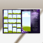 Purple Funeral Program Template: 8-Page Memorial (Canva PDF)