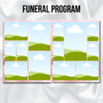 Baby Girl Funeral Program Template, 8-Page Memorial (Canva, PDF)