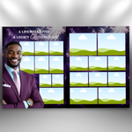 Purple Funeral Program Canva Template | 8 Page Memorial Booklet
