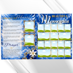 Blue and Gold Funeral Program Template: 8-Page Memorial (Canva PDF)