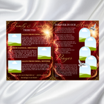 Red & Gold Funeral Program Template: 8-Page Memorial (Canva PDF)