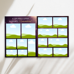 Purple & Gold Funeral Program Template: 8-Page Memorial (Canva PDF)