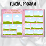 Baby Girl Funeral Program Template, 8-Page Memorial (Canva, PDF)