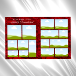 Red Floral Funeral Program Template, 8-Page Memorial (Canva, PDF)
