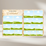 White Gold Funeral Program Template: 8-Page Memorial Program