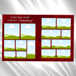 Red Roses Funeral Program Template: Celebration of Life (Canva, 8 Pages, Digital Download)