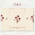Whimsical Hand Drawn Gatefold Wedding Invitation Template: Classic Floral Invite (Editable Canva Template)