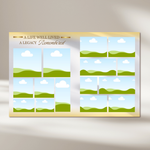 Yellow Gold Funeral Program Template: 8-Page Memorial Program