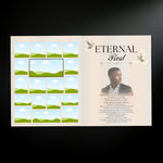 Elegant Funeral Program Canva Template |  8 Page Memorial Booklet