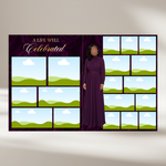 Purple Roses Funeral Program Template: 8-Page Memorial (Canva PDF)
