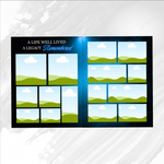 Blue and Black Funeral Program Template: 8-Page Memorial (Canva PDF)