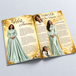 Yellow & Gold Funeral Program Template: 12-Page Memorial (Canva PDF)