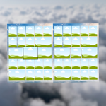 Sky Blue Clouds & Gold Frame 8-Page Funeral Program – preview image 6