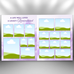Purple Funeral Program Template: 8-Page Memorial (Canva, PDF Download)