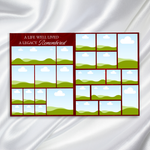 Red Funeral Program Canva Template | Red Theme | 8 Page Memorial Booklet