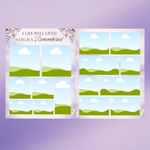 White & Purple Roses Funeral Program Template, Memorial Obituary (Canva Template)