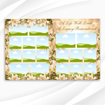 Cream & Beige Floral Funeral Program Template, 8-Page Memorial (Canva, PDF)