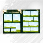 Green & Gold Funeral Program Canva Template |8 Page Memorial Booklet