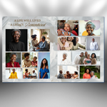 White Roses Funeral Program Template: 8-Page Memorial, Celebration of Life (Canva, PDF Download)