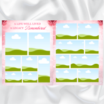 Pink Rose Floral Funeral Program Template, 8-Page Memorial (Canva, PDF)