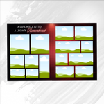 Red and Black Funeral Program Template: 8-Page Memorial (Canva PDF)