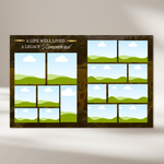 Yellow Gold Funeral Program Template: 8-Page Memorial Program
