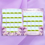 Purple Roses Funeral Program Template, Memorial Obituary (Canva Template)