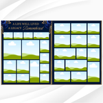 Blue & Gold Funeral Program Template, 8-Page Memorial (Canva, PDF)