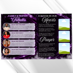 Purple Funeral Program Template, 8-Page Memorial (Canva, PDF)