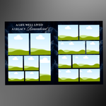 Blue Funeral Program Template: 8-Page Memorial (Canva PDF)