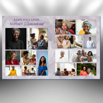 Purple Roses Funeral Program Template: 8-Page Memorial, Celebration of Life (Canva, PDF Download)