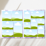 Purple Roses Funeral Program Template, Memorial Obituary (Canva Template)