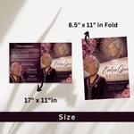 Vine Rose Funeral Program Template: 8-Page Memorial, Celebration of Life (Canva, PDF Download)