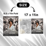 Black Funeral Program Template: 8-Page Memorial, Celebration of Life (Canva Template, PDF Download)