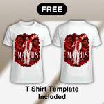 Red Funeral Program Canva Template | Red Theme | 8 Page Memorial Booklet (8.5 x 11 in)