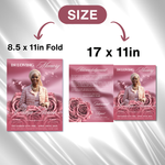 Pink Roses Funeral Program Template: 8-Page Memorial (Canva PDF)