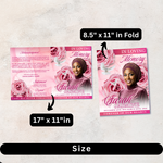 Pink Roses Funeral Program Template: 8-Page Memorial, Celebration of Life (Canva, PDF Download)