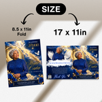 Blue & Gold Funeral Program Canva Template |8 Page Memorial Booklet