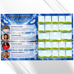 Blue and Gold Funeral Program Template: 8-Page Memorial (Canva PDF)