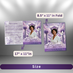 Purple Roses Funeral Program Template: 8-Page Memorial, Celebration of Life (Canva, PDF Download)